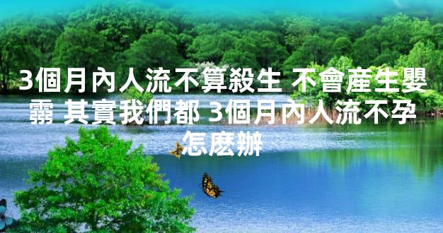 3個月內人流不算殺生 不會産生嬰霛 其實我們都 3個月內人流不孕怎麽辦